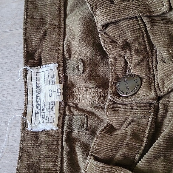 Current Elliott olive green corduroy boyfriend jeans size 25 - Picture 2 of 10